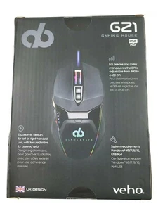 Veho Alpha Bravo GZ1 Corded USB Gaming Mouse Win XP/7/8/10 - Picture 1 of 6