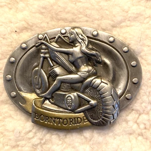 Pewter Belt Buckle Road to Glory Ride - Born to Ride - Picture 1 of 3