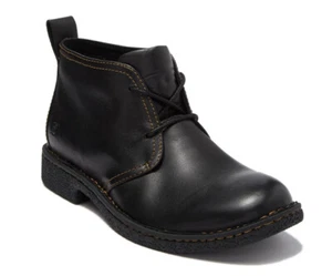 NIB - BORN Bismark Plain Toe Leather Men Chukka Boots blk - Picture 1 of 5
