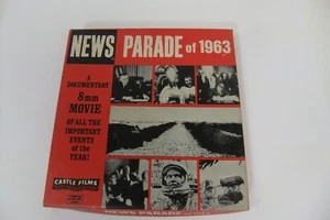NEWS PARADE of 1963 Castle Films Super 8 8mm Film Home Movie - Imagen 1 de 19