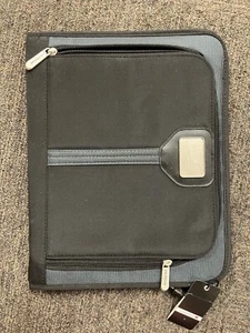 SOVERRANO Padfolio schwarze Taschen Karten Organizer Business School Büro mit Reißverschluss - Bild 1 von 7