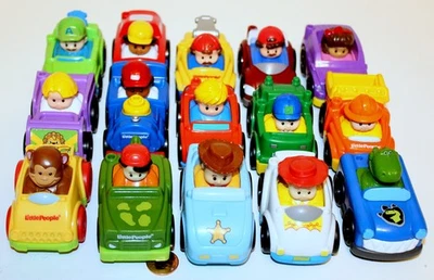 Fisher Price Little People Wheelies Lot Of 15 - Disney Pixar Toy Story, Zoo, Car - Image 1 of 4