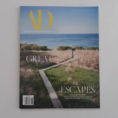 Architectural Digest Magazine June 2025 Great Escapes Beach Retreats - Image 1 of 2