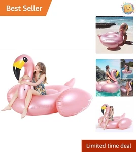 Robuster riesiger Flamingo Pool Schwimmer für Erwachsene - Sommer Lounge & Party Essential - Bild 1 von 9