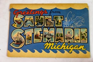 Greetings From Sault Ste. Marie Michigan - The Famous Lock City Souvenir Book - Picture 1 of 4