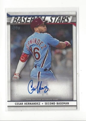 2020 Topps Baseball Stars Cesar Hernandez AUTOGRAPH Phillies - Image 1 of 2