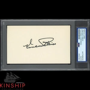 Vincent Price signed 3x5 Index Card PSA DNA Slab Bold Actor Auto C5012 - Bild 1 von 1
