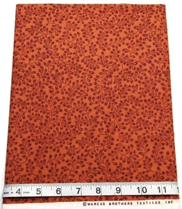 Burnt Orange/Brown 18"x44" Remnant Marcus Bothers Cotton Sew Quilt Fabric - Picture 1 of 3