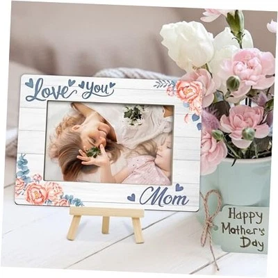 Marco de fotos Love You Mom, marco de fotos del día de la madre regalo, felices primeras madres  Foto 1 de 4