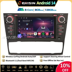 Qualcomm 128GB Android 14 Autoradio GPS für BMW 3er E90 E91 E92 E93 DAB+Wifi - Bild 1 von 18