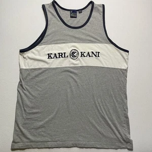 Vintage Karl Kani Tank Top Mens 2XL Grey Hip Hop Rap Streetwear Rare 90s - Picture 1 of 7