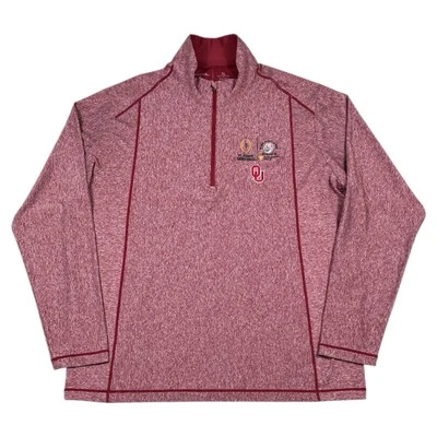 Pullover Antigua Oklahoma Sooners 1/4 Cremallera CFP Rose Bowl Juego Para Hombres XL Rojo Brezo Foto 1 de 4