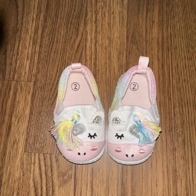 Zapatos de bebé niña talla 2 unicornios sin cordones súper lindos Foto 1 de 4