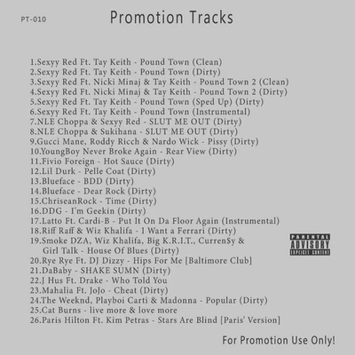 Rap,Pop. White CD. Sexy Red, NLE Choppa, Blueface, Lil Durk, Paris Hilton,DaBaby Foto 1 de 2