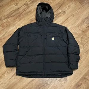 Carhartt Loose Fit Rain Defender Black Coat Men Size XL Montana Puffer OJ5474 - Picture 1 of 9