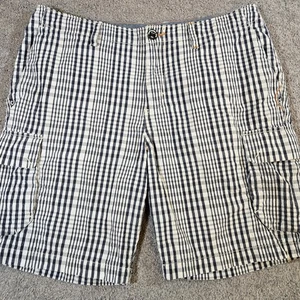 Tommy Bahama Jeans Cargo Shorts blau kariert 100% Baumwolle Herren Größe 34 - Bild 1 von 10