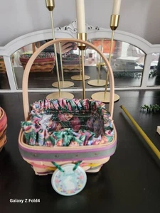 Easter Longaberger Basket With Liner And Plastic Perfect - Picture 1 of 4