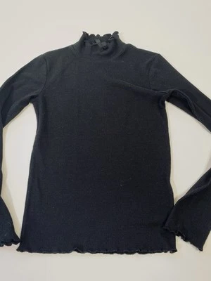Suéter Pullover Topshop Negro Tejido Cuello Alto Para Mujer Talla 4 Foto 1 de 4
