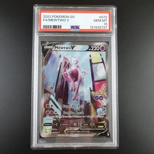 PSA 10 Mewtwo V 072/078 Pokemon Go Full Art Holo Graded Pokemon Card - Picture 1 of 7
