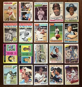 Topps Baseball Vintage 1977-1980 George Brett Stargell McCovey 20 Card Lot - Picture 1 of 3