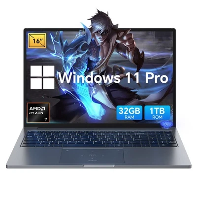 Blackview GamiBook 8 Laptop 16 pollici AMD Ryzen™ 7 7735HS 32GB+1TB Win 11 Pro - Immagine 1 di 4