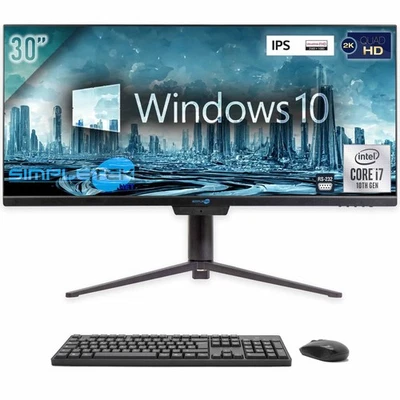 AIO ALL IN ONE I7 21:9 ULTRAWIDE 30" 2K IPS WINDOWS 10 4GB 120GB PC WIFI 6 PC - Image 1 of 4