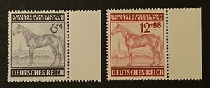 Travelstamps: 1943 Germany Stamps Scott #B244-B245 Vienna Horse Race Mint MNH OG - Picture 1 of 5