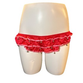 VICTORIA'S SECRET SEXY LITTLE THINGS SM SMOOTH RUFFLE JINGLE BELL RARE PANTIES