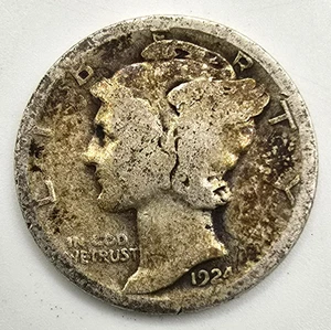 1924 D Merkur Groschen G/VG You Grade It! 90% Silbermünze Kostenloser Versand! - Bild 1 von 4