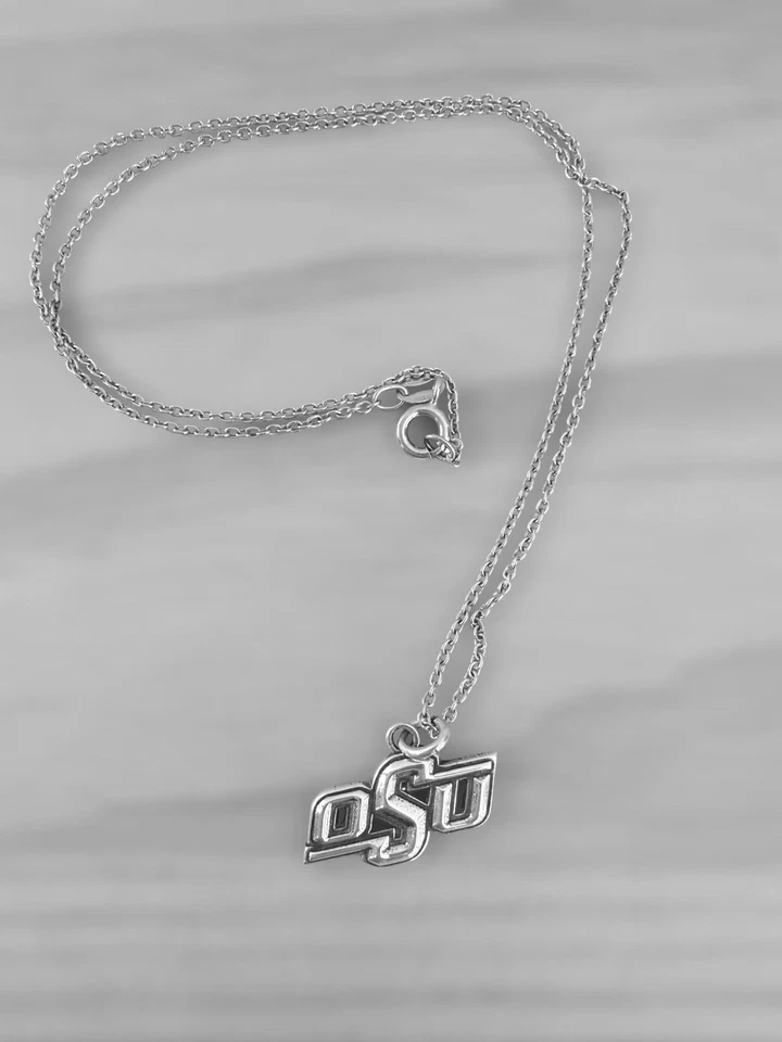 OSU Sterling Silver 925 Silver College Football Team Logo Pendant Necklace - Image 1 of 4