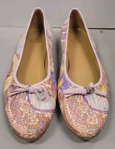 Ballerine Stuart Weitzman 8M multicolore paisley stampa floreale seta e pelle - Foto 1 di 9