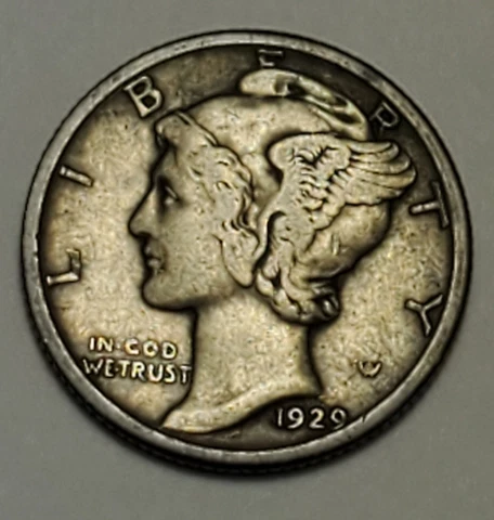 #3 Nicer Low Mintage 1929 P Winged Liberty Head Mercury Dime Cover