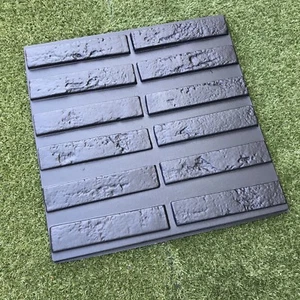 *OXFORD* Juego de 12 moldes de chapa de ladrillo de ladrillo de yeso de pared de concreto yeso - Imagen 1 de 5