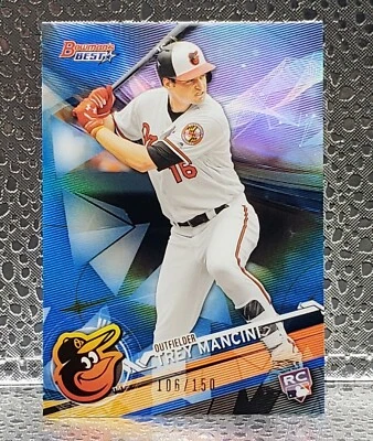 Trey Mancini (2017) Bowman's Best RC BLUE REFRACTOR [ #SN /150 ]  - Image 1 of 4