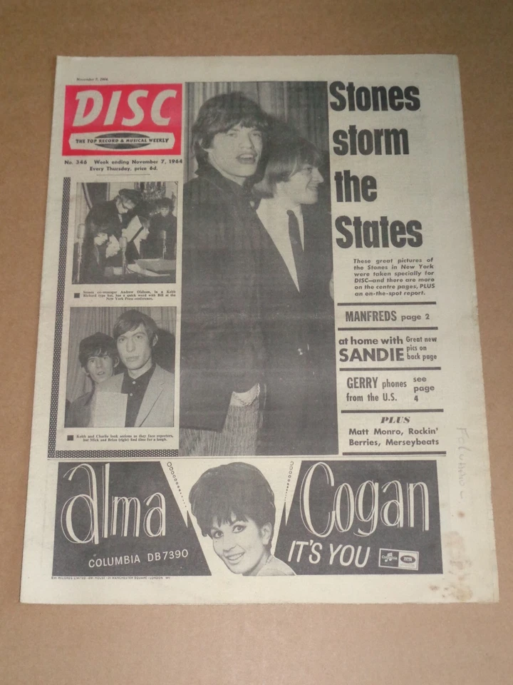 Disc - November 7 1964 Rolling Stones cover(Sandie Shaw/Manfred Mann/Dave Clark) - Image 1 of 1