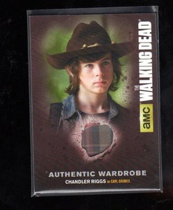 Walking Dead season 4 part 1 Authentic Wardrobe  Chandler Riggs card # M17 