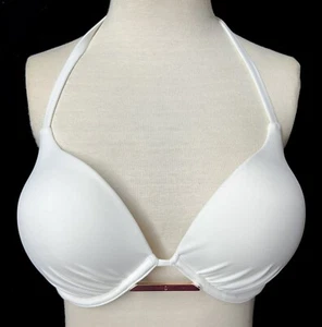 NEW Victoria's Secret White Bikini Top Bombshell Add Two Cups NWOT 38 D - Picture 1 of 5