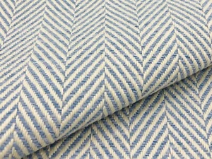 Schumacher Indoor Outdoor Fabric- Classic Herringbone / Chambray 2.55 yds 73141 - Picture 1 of 3