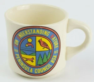 Vintage Boy Scouts Of America Peninsula Council BSA SOR 1972 Logo Kaffeetasse Becher - Bild 1 von 12