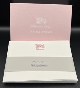 Flüsternder Engel Roséwein Notizkarte & Umschläge Dempsey & Carroll Schreibwaren Set - Bild 1 von 13