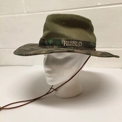 Sombrero Red Head Camuflado Safari Caza Pesca Malla Ventilada Talla Grande con Correa para la Barbilla Foto 1 de 4