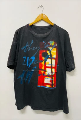 T-shirt vintage U2 Band Not Us musica pop nera taglia intera ZA334 - Immagine 1 di 4