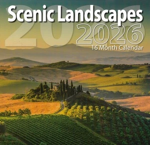 Calendario de pared 2026 paisajes escénicos 16 meses (septiembre 2025 - diciembre 2026) 12"x12" - Imagen 1 de 2