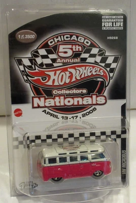 HOT WHEELS CHICAGO QUINTO ANUAL COLECCIONISTAS NACIONALES ~ ROSA VW DRAG MICROBUS~ Foto 1 de 4