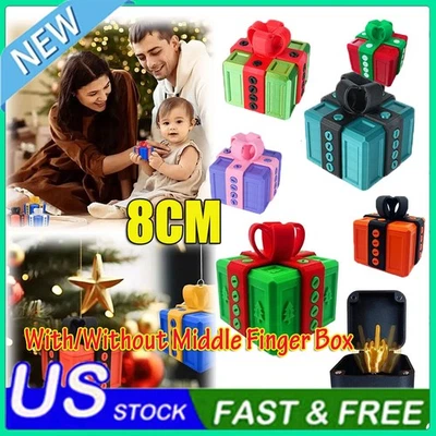 Caja de regalo molesta de 8 cm con broma de almacenamiento torcida caja impresa en 3D con tornillos OY Foto 1 de 4