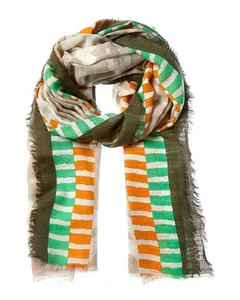 Echo Woven Oblong Linen-Blend Scarf Women's - Picture 1 of 2