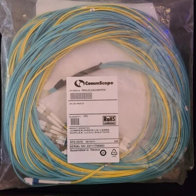 LazrSPEED 550 LC to LC, Fiber Patch Cord, 1.6 mm Duplex, Riser, 70 FT - Image 1 of 2