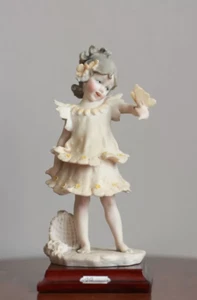 Giuseppe Armani Figurine Girl Butterfly Magic Memories Series Sculpture Italy - Picture 1 of 9