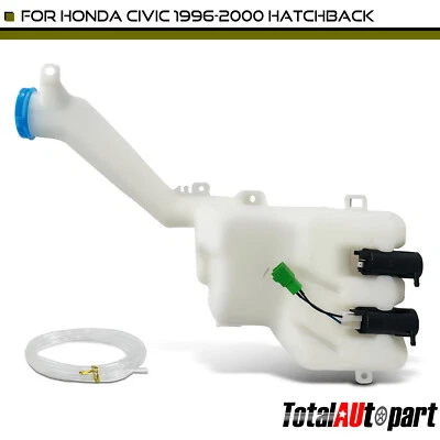 Reservatório de lavadora de para-brisa com tampa e bomba para Honda Civic 1996 1997 1998-2000 - Imagem 1 de 4