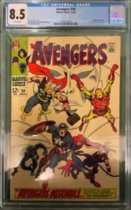 AVENGERS #58 CGC 8.5 - Imagen 1 de 4